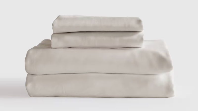 quince 100% viscose from organic bamboo queen sheet set sand