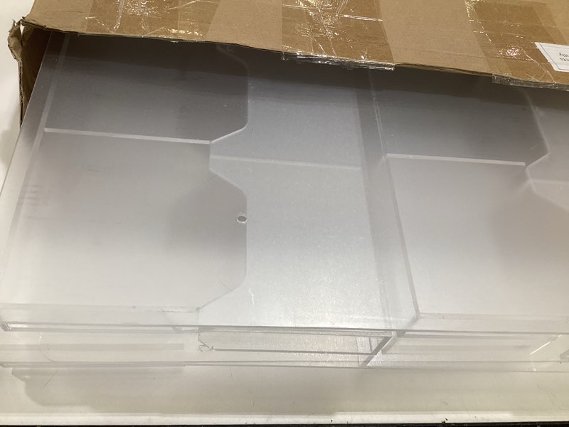 Condition photo showing As Is for weysat 4 pcs acrylic brochure holder wall mount 10 pockets pamphlet holder 4" wide clear plastic trifold flyer display stand multi slot literature postcard rack hanging rack for offices waiting room