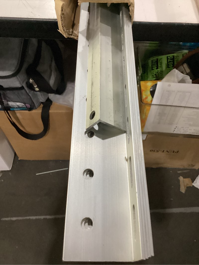 Condition photo showing As Is for missing hardware renogy 50in adjustable solar panel mount brackets with foldable tilt legs on any flat surface for rv, roof, boat, supports up to 320w, over 160w renogy n-type panels or 2 x 100w panels 50in adjustable tilt mount mount