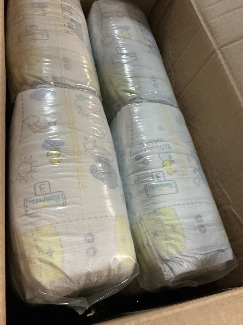 Condition photo showing Good Condition for pampers swaddlers diapers, size 3 (13-26 lbs), 136 count, absorbent, keeps baby dry and comfortable, skin safe disposable baby diaper (packaging may vary) size 3 136