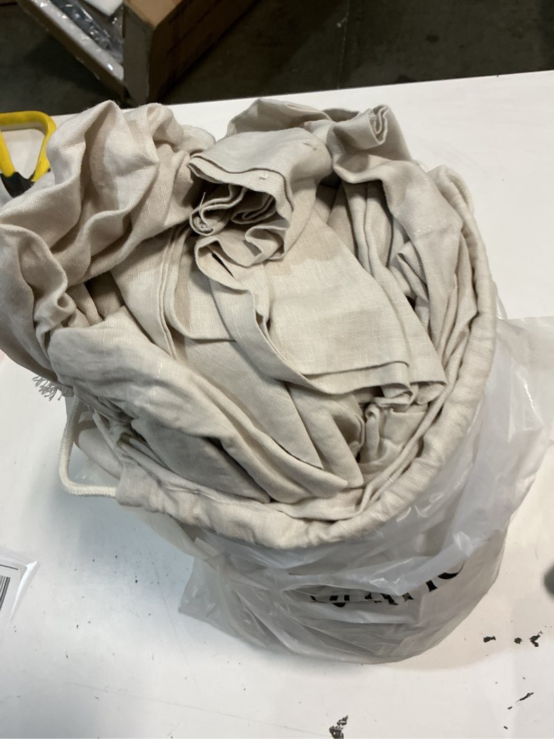 Condition photo showing As Is for quince european linen duvet cover, king/cal king, sand