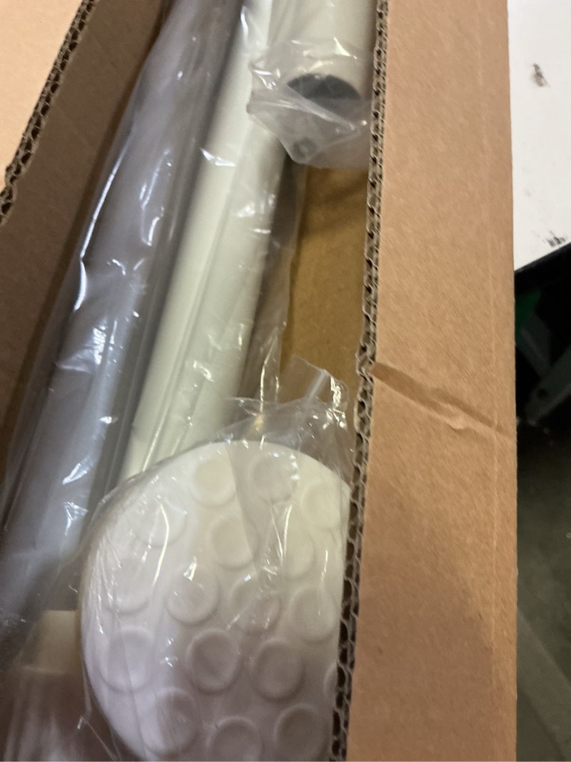 Condition photo showing Good Condition for tension curtain rod 51-126in(4.25-10.5ft), long shower curtain rod for bathroom window patio, no-drill dual-end adjustable spring outdoor rod, easy to install never rust, rod diameter 1.26in, white white 51"-126"