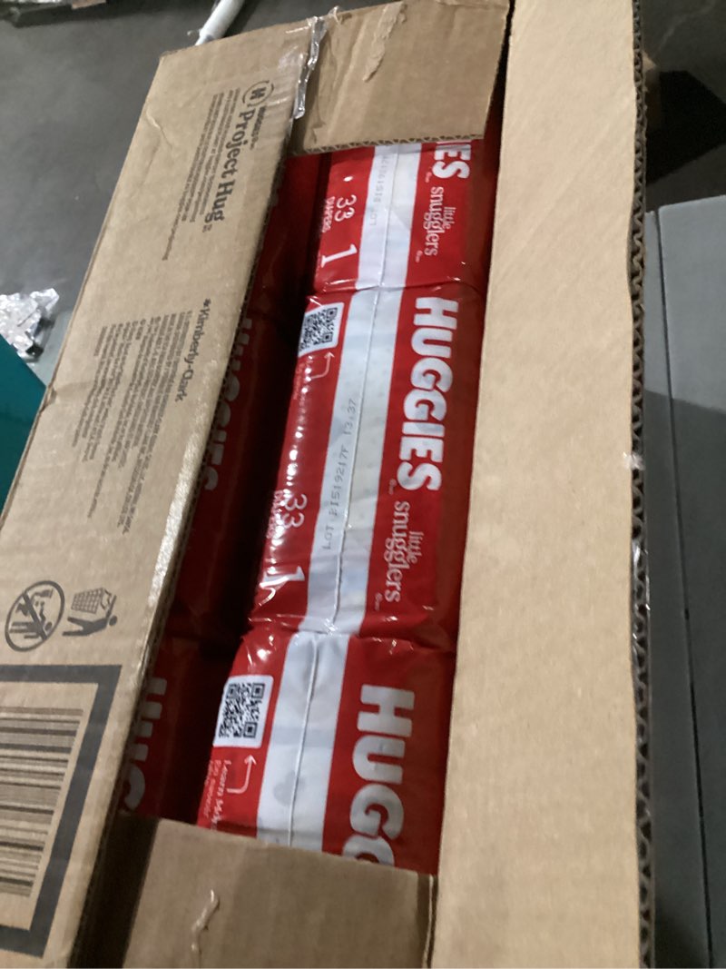 Condition photo showing New/Like New for Huggies Size 1 Diapers, Little Snugglers Diapers, Size 1 (8-14 lbs), 198 Count (6 Packs of 33), Packaging May Vary