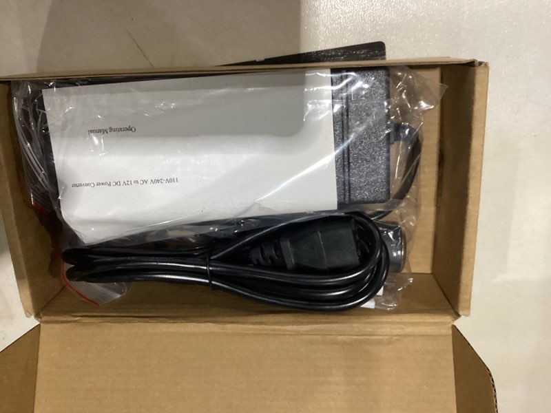 Condition photo showing As Is for ac to dc converter, 100v ~ 240v to 12v 10a 120w, car cigarette lighter socket ac/dc power supply adapter transformer for tire inflator, car refrigerator, car vacuum cleaner, and other car devices