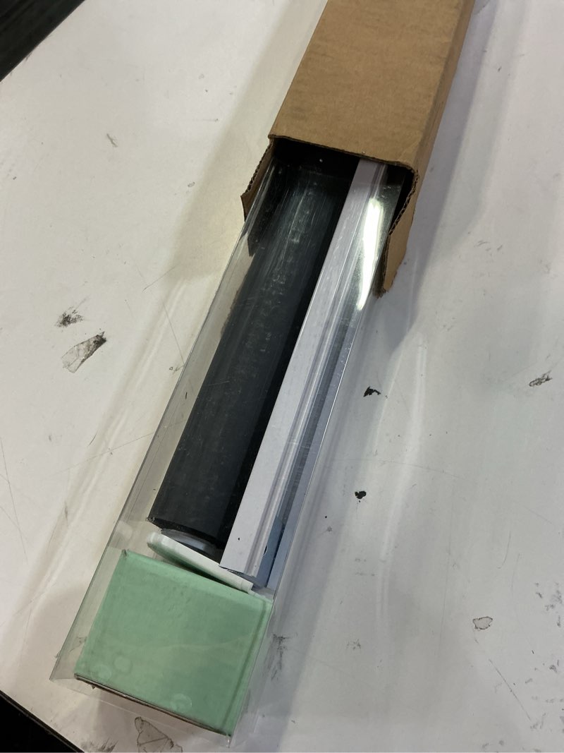 Condition photo showing Good Condition for AOSKY Cordless Roller Shades Blackout Blinds for Windows Room Darkening Rolled Up Shades with Spring System, UV Protection Window Shades Door Blinds for Home and Office (36.5" W x 72" H, Black) 36.5"W x 72"H Black
