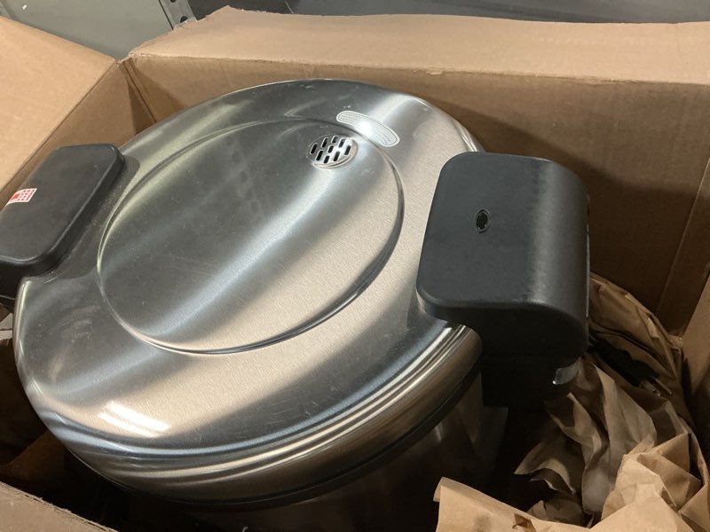 Condition photo showing As Is for Aroma Housewares 60-Cup (Cooked) (30-Cup UNCOOKED) Commercial Rice Cooker, Stainless Steel Exterior (ARC-1130S), Silver