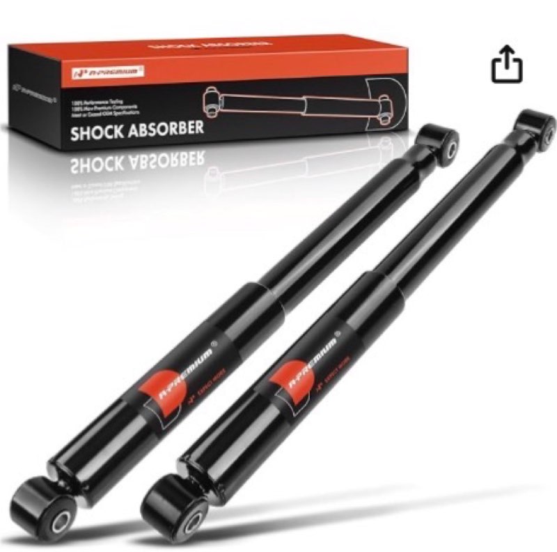 A-Premium Rear Shock Absorber Struts Compatible with Chevrolet Silverado 1500 1999-2007 & Dodge Ram 1500 1994-2002 & GMC Sierra 1500 1999-2007 - [RWD, Exc. Electronic Suspension]