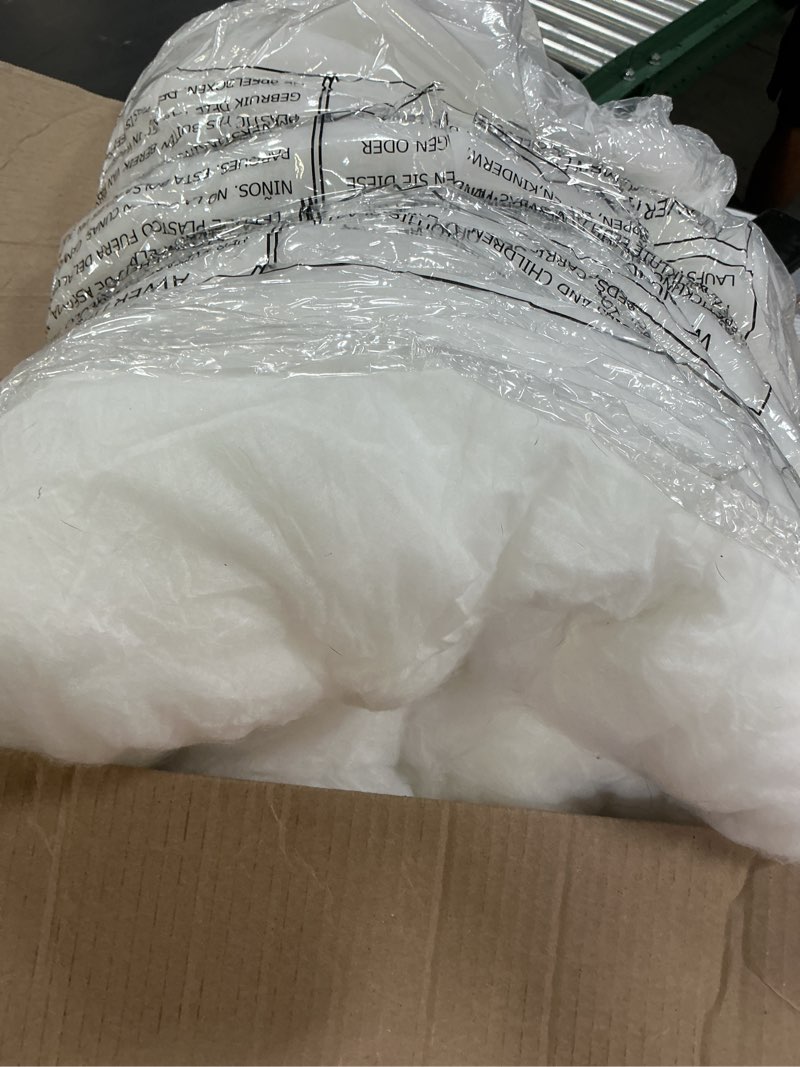Condition photo showing As Is for polyester fiber fill, premium pillow stuffing fluff fiber filling stuffing crochet stuffing high resilience fiber pillow filling stuffing for diy crochot crafts stuffed animal couch pillows