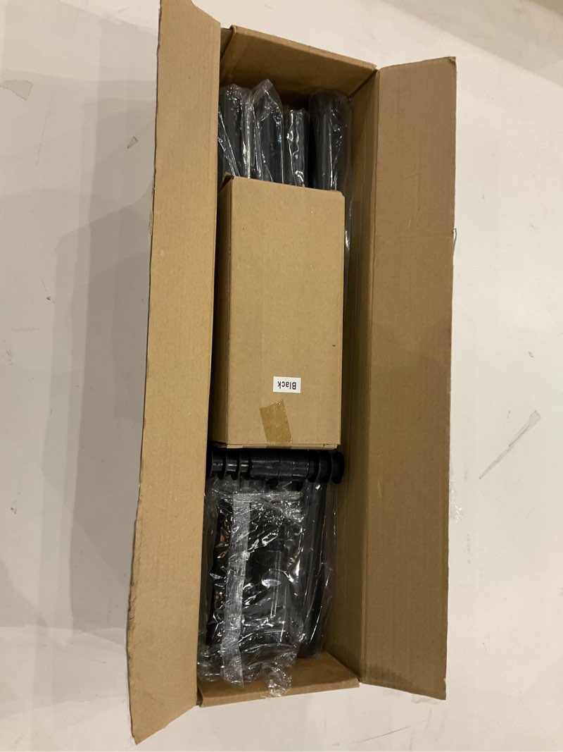 Condition photo showing New/Like New for Black Curved Shower Curtain Rod 33-78 Inches Adjustable Splicing Design Shower Rods Curved Round Bowed Rust proof, Premium Stainless Steel Need To Drill Shower Curtain Rod for Bathroom, Bathtub, Stall 42-78" Black