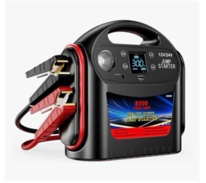 8000A Car Battery Jump Starter for All Gas/Diesel,12V/24V Intelligent Car Jumper Starter Battery Pac