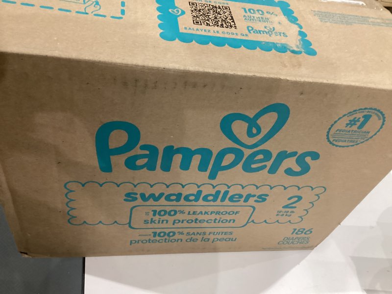 Condition photo showing New/Like New for Pampers Baby Diapers - Swaddlers - Size 2, 186 Count, Ultra Absorbent Disposable Infant Diaper
