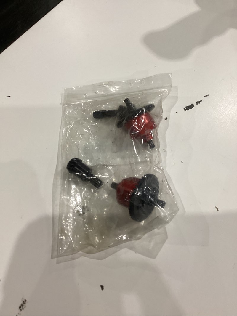 Condition photo showing As Is for Steel Alloy Front & Rear Complete Differential Set for 1:16 Tra-xxas Mini Slash/Mini Maxx/XRT VXL 3S Monster Truck Upgrades (Red)