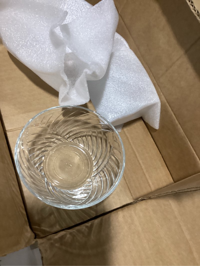 Condition photo showing New/Like New for vikko glass bowls - set of 12 decorative dessert bowls, 10.75 ounce glass dish for dessert, candy, kitchen prep, dishwasher safe 12 woven