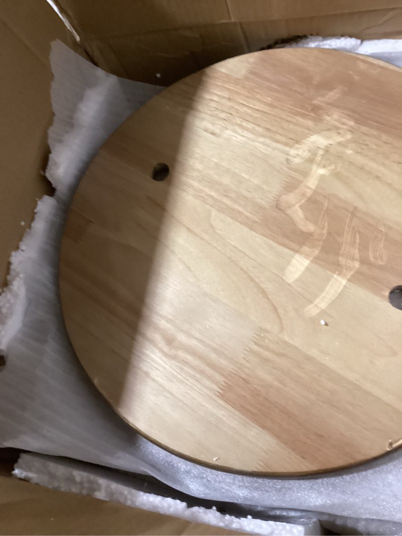 Condition photo showing Good Condition for Solid Wood Rotating Bookshelf on Wheels, 5 Tier, Round Revolving Bookcase, 360° Spinning Book Shelf Tower for Kids,Narrow Storage Organizer for Bedroom, Living Room,