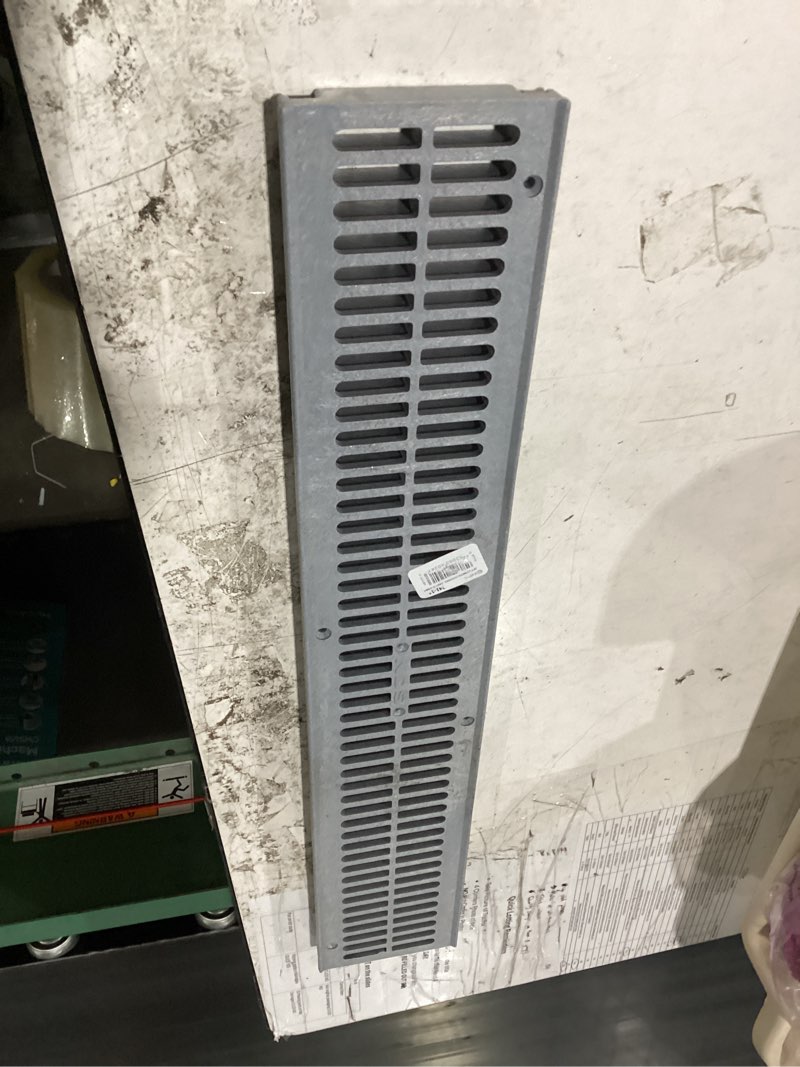 Condition photo showing New/Like New for nds 241-1 spee-d® channel drain grate, plastic, 4-1/8-inch wide x 2-feet long, for driveways, patios, pool decks and commercial areas, gray
