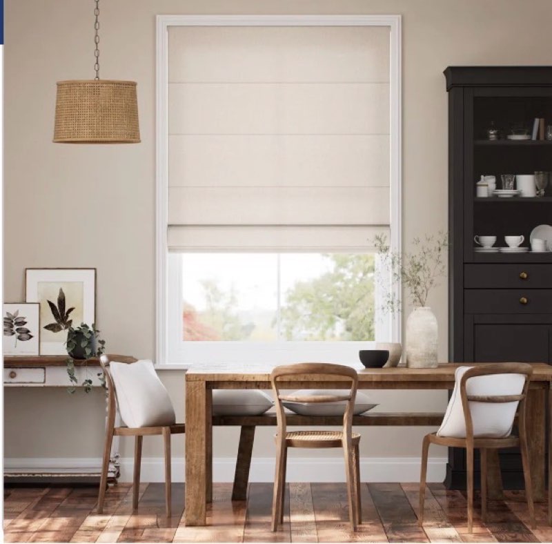 LazBlinds No Drill Roman Shades for Windows, Cordless Light Filtering Window Shades with UV Protecti