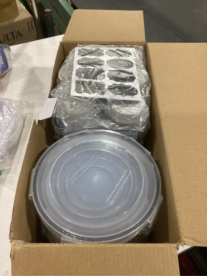 Condition photo showing New/Like New for 52 PCS Food Storage Containers with Lids Airtight (26 Lids & 26 Containers)- Reusable Plastic Leakproof Meal-Prep Container for Kitchen Storage Organization Microwave/Dishwasher Safe with Labels & Pen 26 Pack
