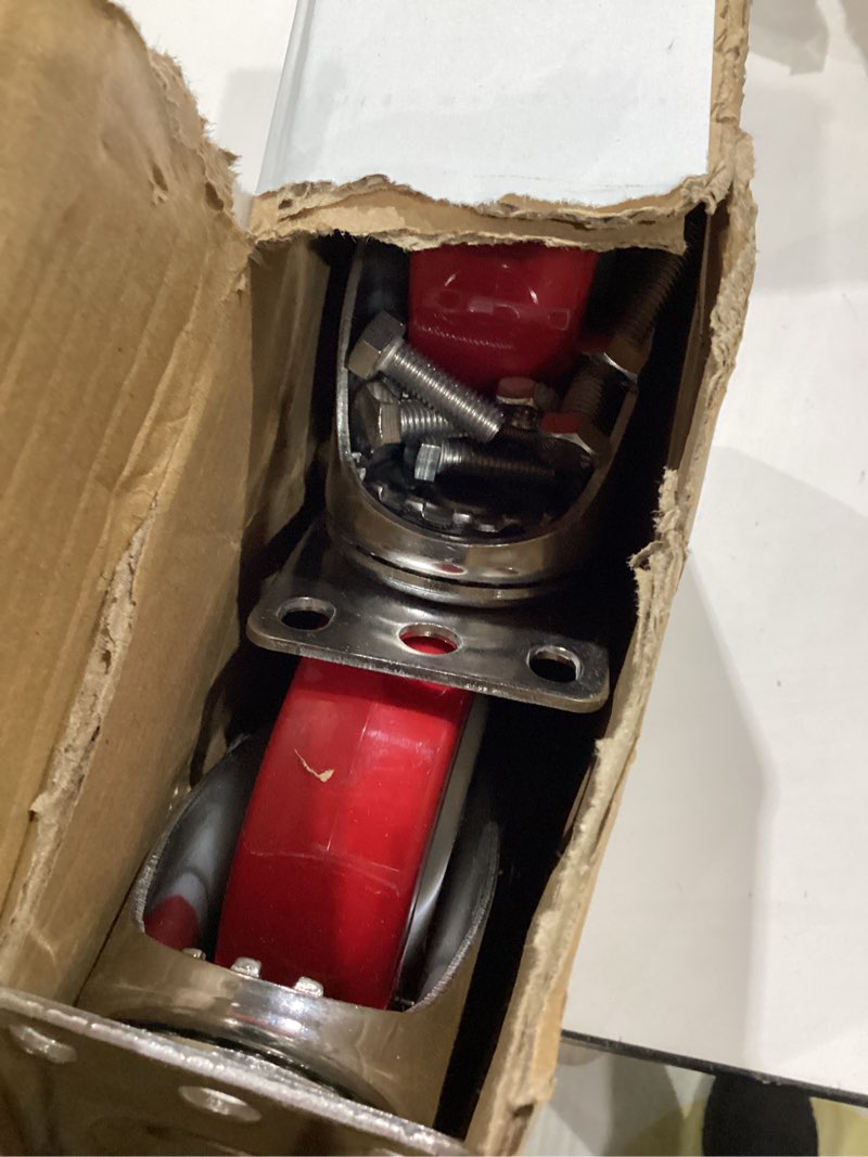 Condition photo showing Good Condition for w b d weibida stainless steel 4 inch caster wheels with brake,anti-corrosion 304 heavy duty casters set of 4,rust-proof industrial castor for furniture,labs,hospitals,restaurants,industrial