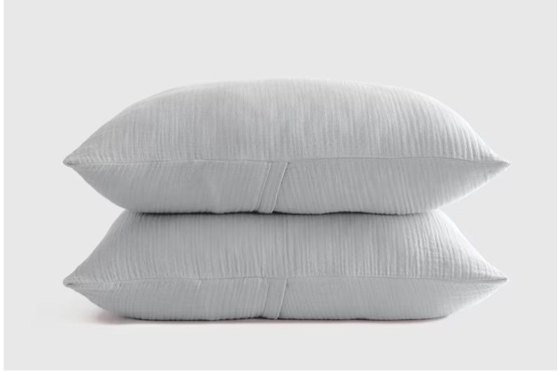 quince 100% organic cotton airy gauze standard sham