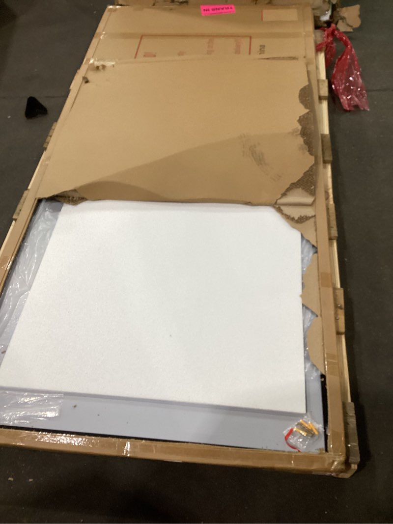 Condition photo showing New/Like New for VooBang Large Full Length Mirror 78" x 35" - Shatterproof Floor Full Body Mirror with Aluminum Alloy Frame, Freestanding, Hanging, or Wall-Leaning, for Bedroom, Living Room, Dressing Room, Black