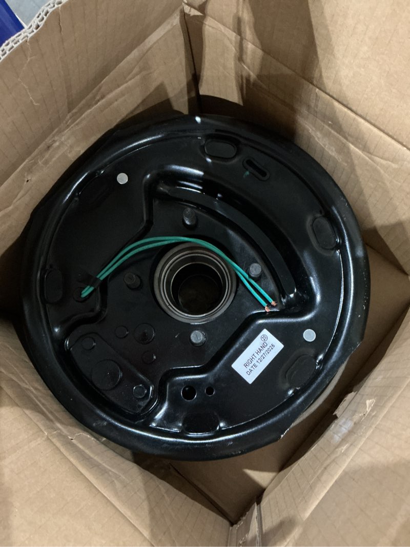 Condition photo showing Good Condition for trailer axle electric brake kit, pair of 5 hole on 5" bolt circle brake drum with 10" x2-1/4" manual adjusting brakes for 3500 lb axles(not fit 5 on 4.5"), replacement 10" brake hub drum assembly 10" x 2 1/4" 5-5" for 3500lb