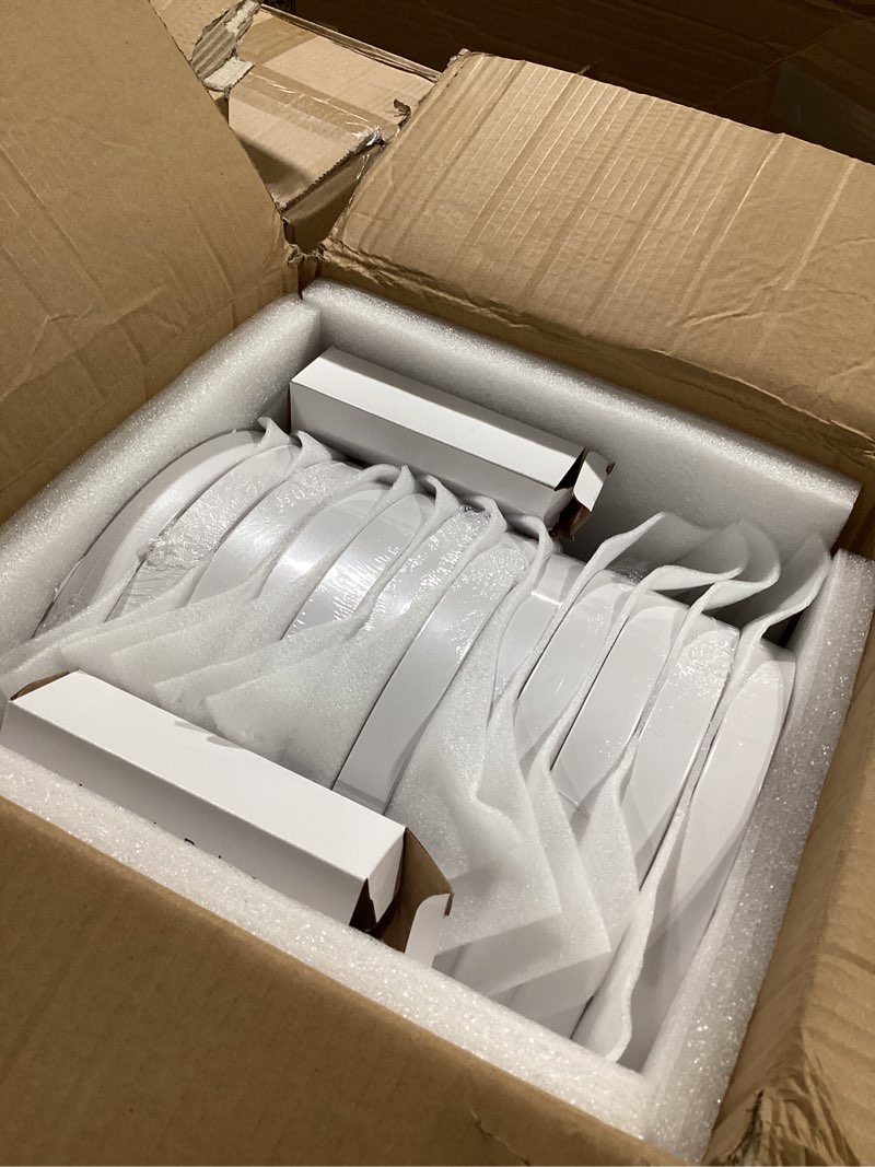 Condition photo showing New/Like New for offiy 12pk 12 inch led flush mount super slim ceiling light, 24w, 2520lm, 3000k/4000k/6000k cct selectable, close to ceiling round flat panel light for hallway, bedroom, kitchen