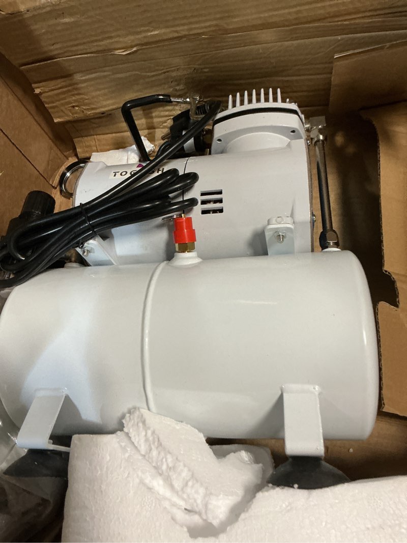 Condition photo showing New/Like New for Airbrush Kit with Air Compressor Dual Action Airbrush Gravity and Siphon Feed Airbrush with Color Tools for Hobby Temporary Tattoo Cake Decoration Craft Hobby Model Painting