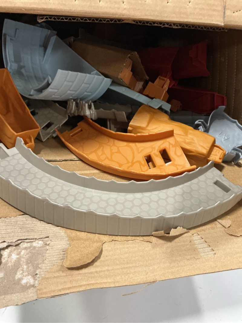 Condition photo showing As Is for Hot Wheels Toy Car Track Set, Mario Kart Bowser’s Castle Playset & 1:64 Scale Die-Cast Kamek, Interactive Play, with Storage for 30+ Vehicles Bowser Track Set