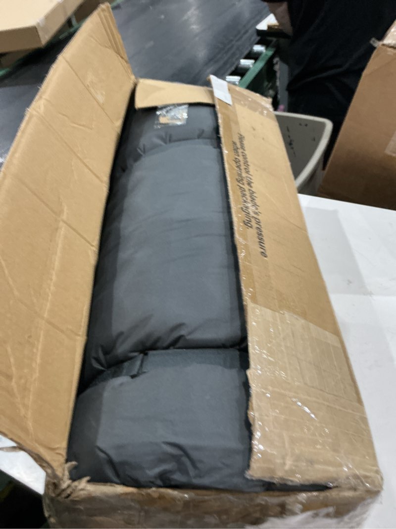 Condition photo showing As Is for hikenture 4" thick self inflating sleeping pad, foam & air camping mattress, 9.5 r-value insulated sleeping mat, portable all season camping pad for tent, car, cot, truck queen (80"×60") manual pump sack