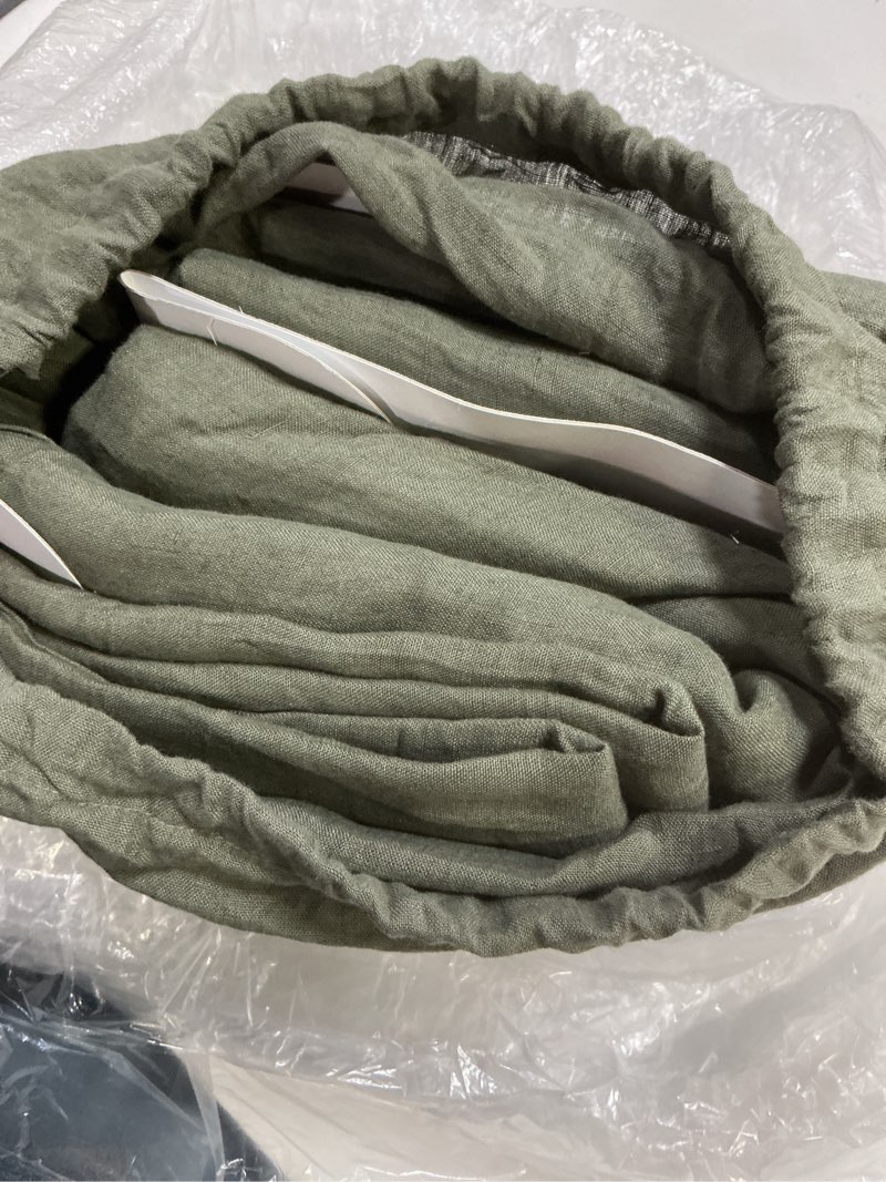 Condition photo showing New/Like New for quince linen duvet cover set king/cal king dusty olive