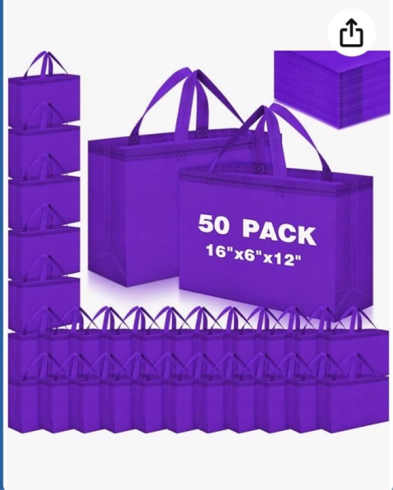 windyun reusable grocery bags large non woven shopping bags with handles foldable portable tote, 16x