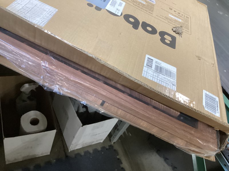 Condition photo showing Good Condition for babelio metal auto close baby gate pressguard p7, 29"-55" wide extra wide pet gate for the house and doorways, pressure mounted walk thru child gate with door, brown wood pattern