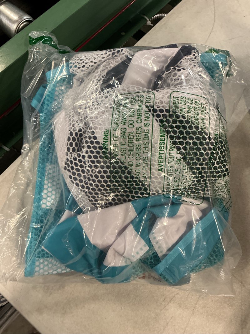 Condition photo showing Good Condition for aqua 4-in-1 monterey hammock pool float & water hammock, multi-purpose, inflatable pool floats for adults, patented thick, non-stick pvc material, one light blue & one navy/white stripe, 2-pack light blue & navy/white stripe (2 pack) monterey hammock