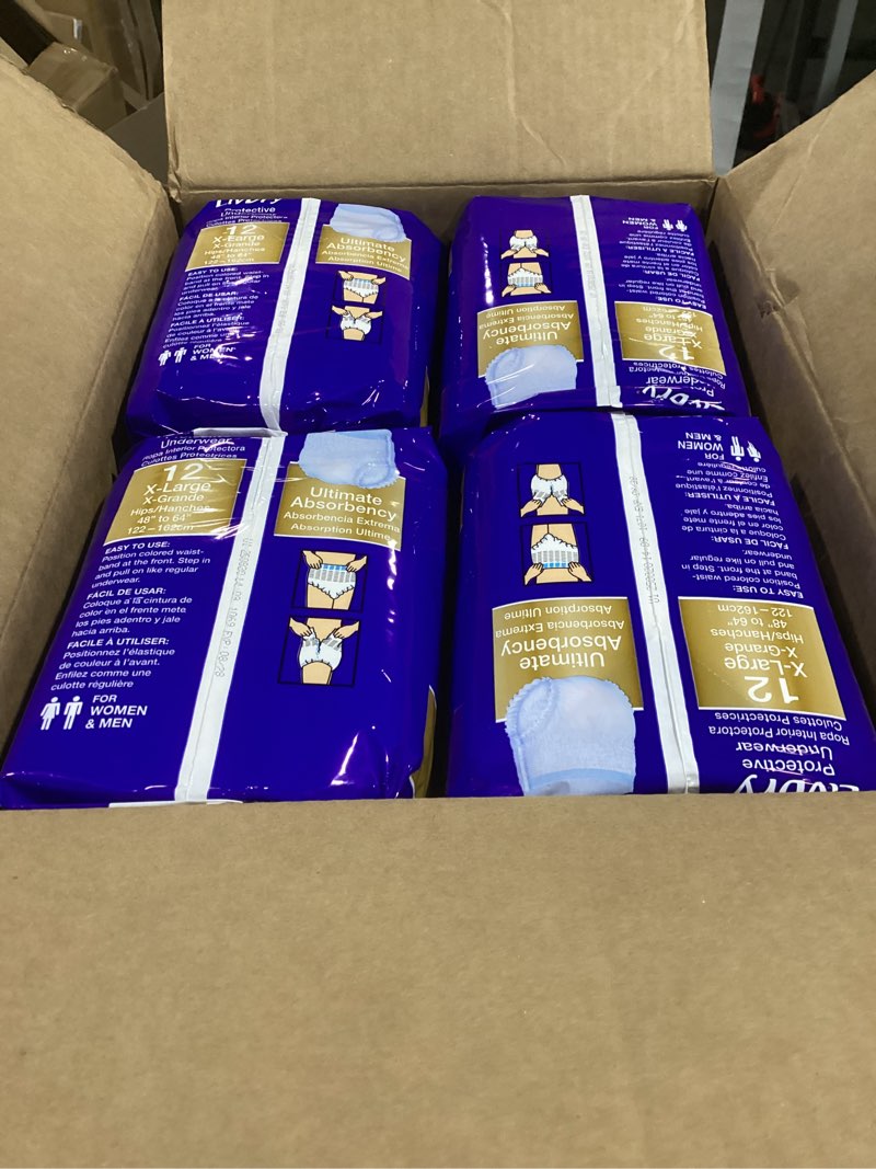 Condition photo showing New/Like New for LivDry Ultimate XL Adult Incontinence Underwear, High Absorbency, Leak Cuff Protection, X-Large, 48-Pack X-Large (48 Count)