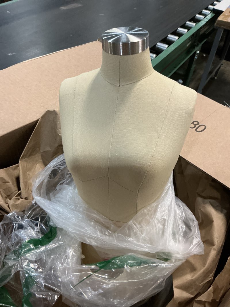 Condition photo showing Good Condition for half scale dress form pro size 6 detailed mini version of mannequin?not adult full size fully pinable dressmaker dummy.1/2 female mannequin for pattern making(beige, 6) beige 6