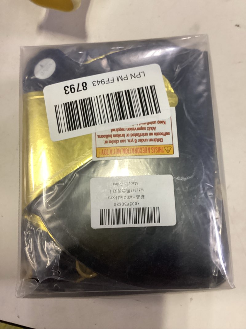Condition photo showing New/Like New for chrome dark teal and gold black balloon garland kit 170pcs double-stuffed navy teal blue with starburst balloons for birthday luxury shop happy grad eve decorations 2025 teal blue gold black