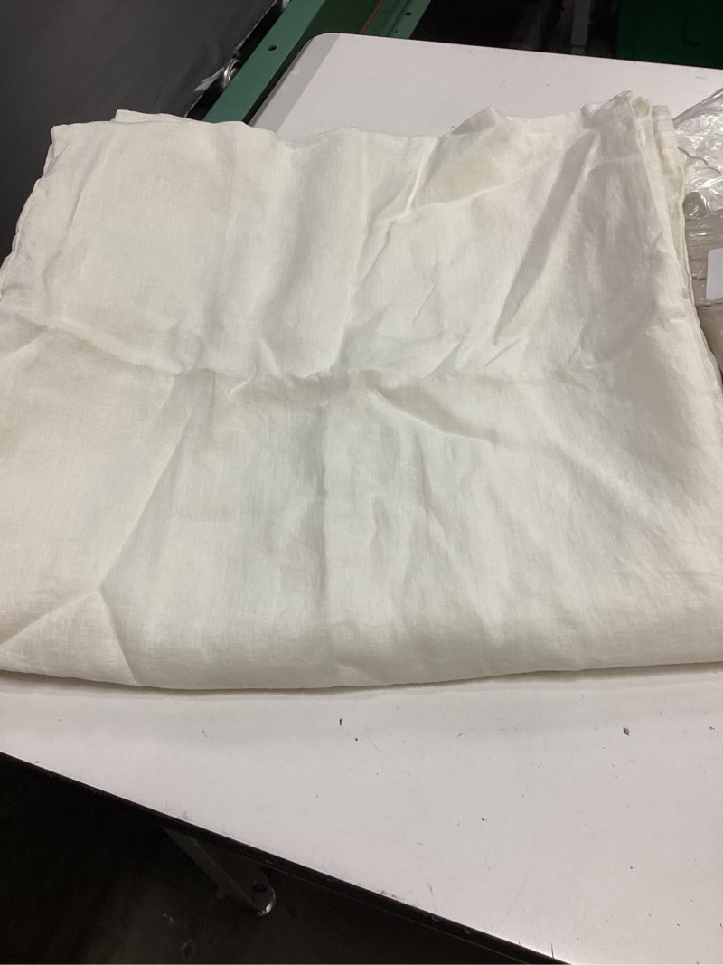 Condition photo showing Good Condition for quince european linen pillowcase set, king, ivory