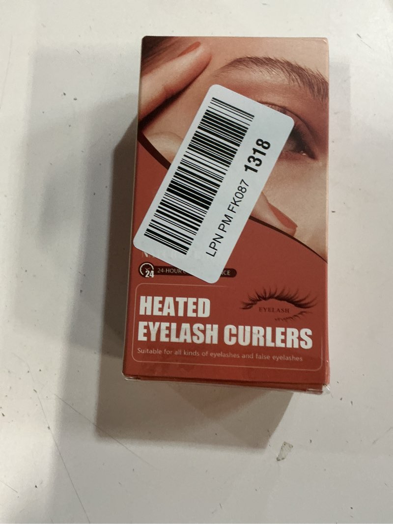 Condition photo showing New/Like New for c-shaped heated eyelash curler fast heat up in 5s - rechargeable electric eyelash curler for 24h long lasting curls - safe anti-burn lash curler elevate your beauty with stunning lashes (pink, l) pink l