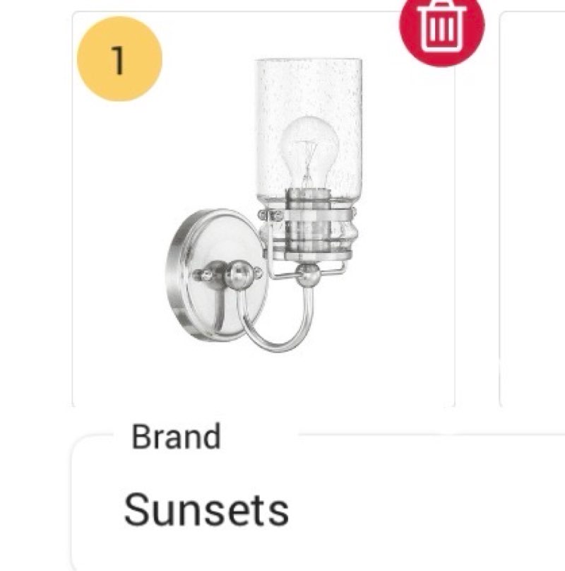 Sunset Lighting Qairo 1Lt Mb Vanity With Clear Seeded Glass Bright Satin Nickel F25201-80