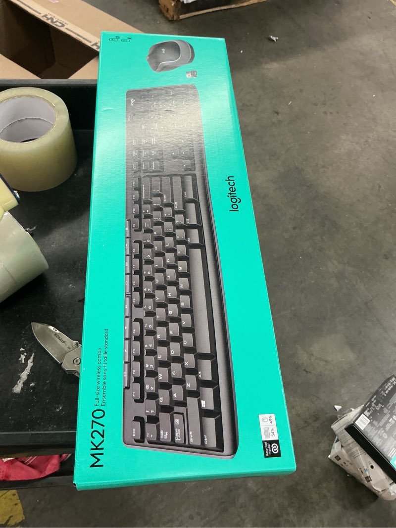 Condition photo showing New/Like New for logitech combo mk270 with keyboard and mouse - black (920-004536)