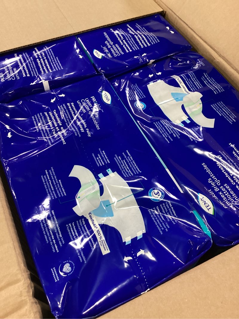Condition photo showing New/Like New for tena proskin incontinence super briefs, adult diapers, super absorbency, bladder leaks control, large, 56 count large 56