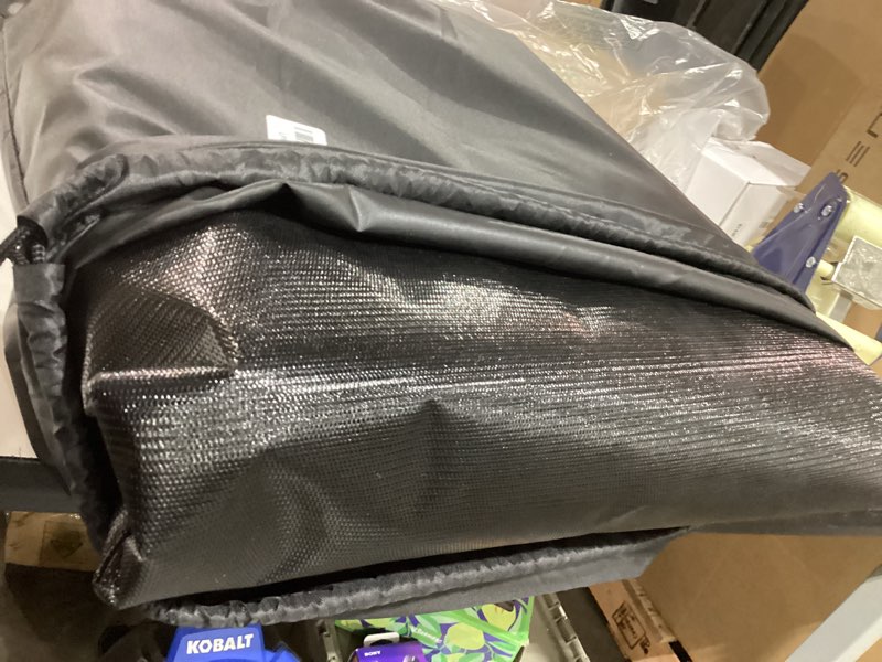 Condition photo showing As Is for rv awning sun shade screen with zipper, upgrade 600d oxford top + 8.11oz denser mesh bottom, 95% uv protection, easy install sunscreen shade complete kits for trailer awning 9' x 15'3'' 9' x 15'3''- actual measurement