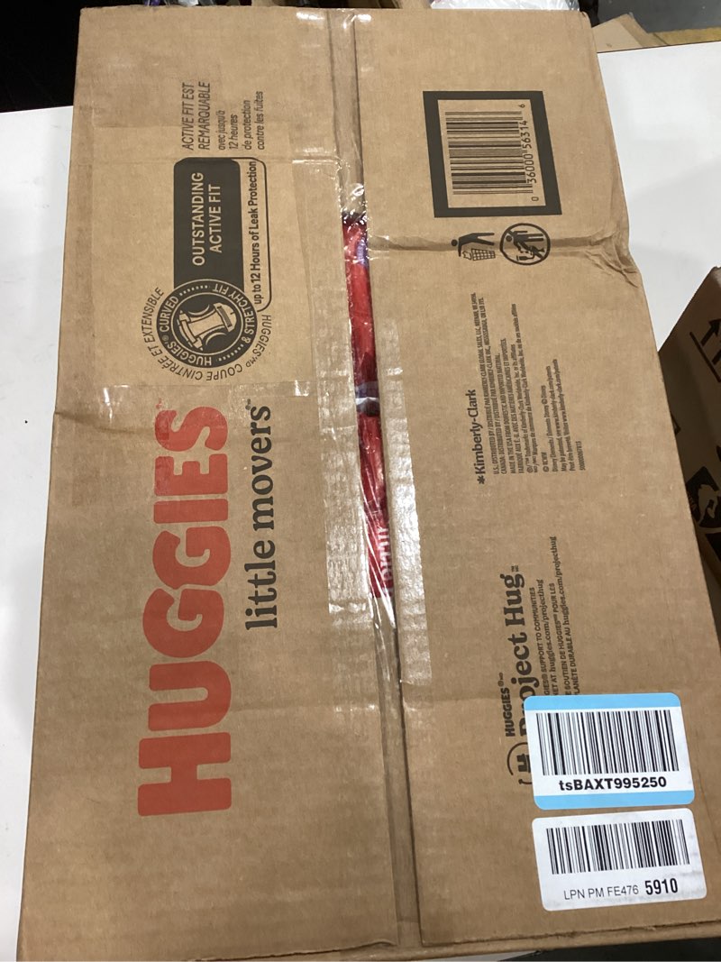 Condition photo showing New/Like New for Huggies Size 3 Diapers, Little Movers Baby Diapers, Size 3 (16-28 lbs), 168 Count (6 Packs of 28), Packaging May Vary