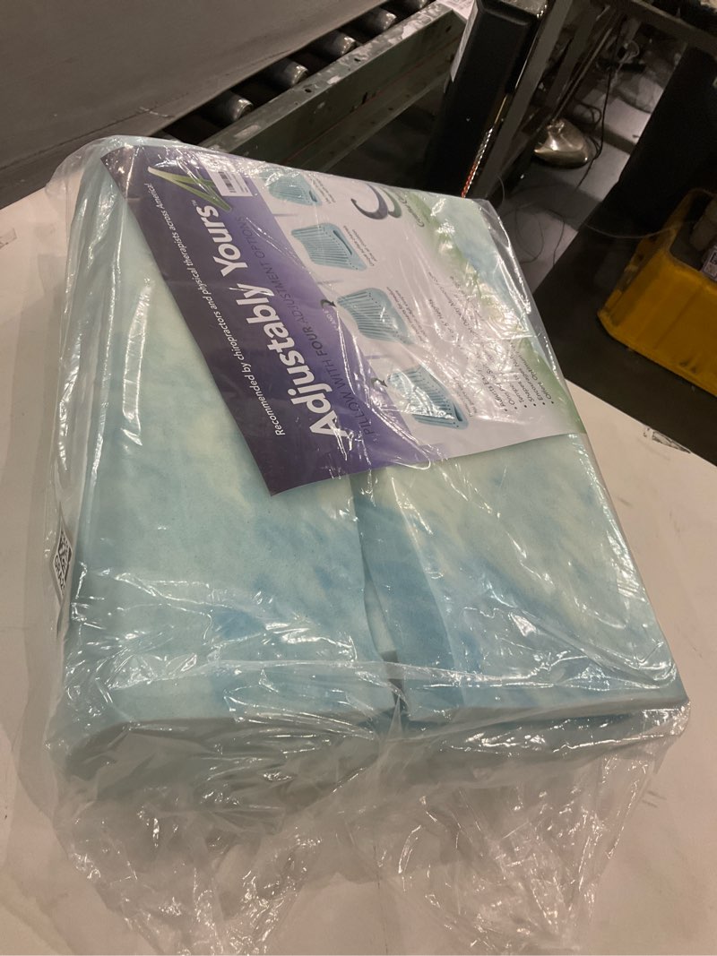 Condition photo showing New/Like New for Creative Comfort Adjustably Yours Memory Foam Pillow Light Density, Blue
