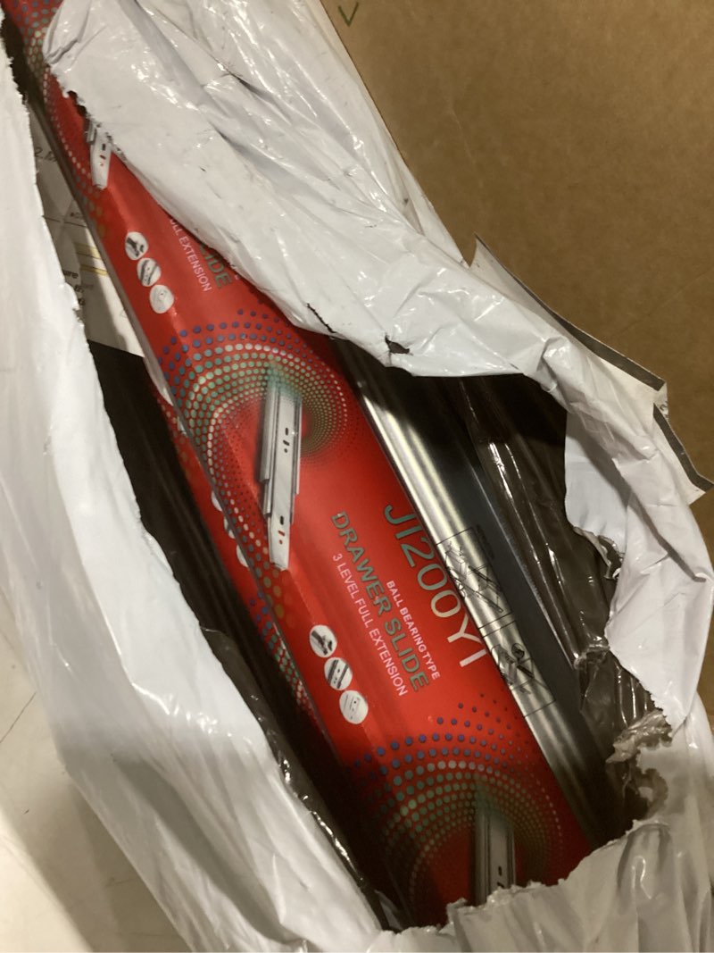 Condition photo showing Good Condition for 22 inch Drawer Slides 4 Pairs (8pcs) 3 fold Full Extension Side Mount Cabinet Drawer Glides 22" Silver Cabinet Rails for Dresser, Cabinet, Kitchen,Trash Can, Wardrobe 100 LB Capacity