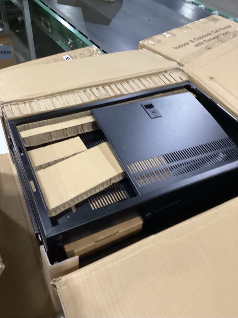 Condition photo showing New/Like New for Tecmojo 6U Wall Mount Server Cabinet IT Network Rack Enclosure Lockable Door and Side Panels Black, Cooling Fan, Standard Glass Door, 450mm Depth, for 19” IT Equipment, A/V Devices 6U/Glass Door/Black