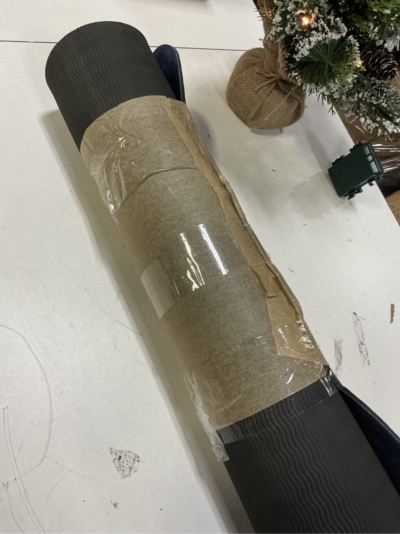 Condition photo showing Good Condition for Yoga Mat With Strap 5mm Non Slip Suede & TPE - Eco-Friendly Fitness & Exercise Mat for Home Gym, Pilates, Hot Yoga, and Meditation - Lightweight Durable 72 x 24 inch Workout Mat for Women, Men Blue