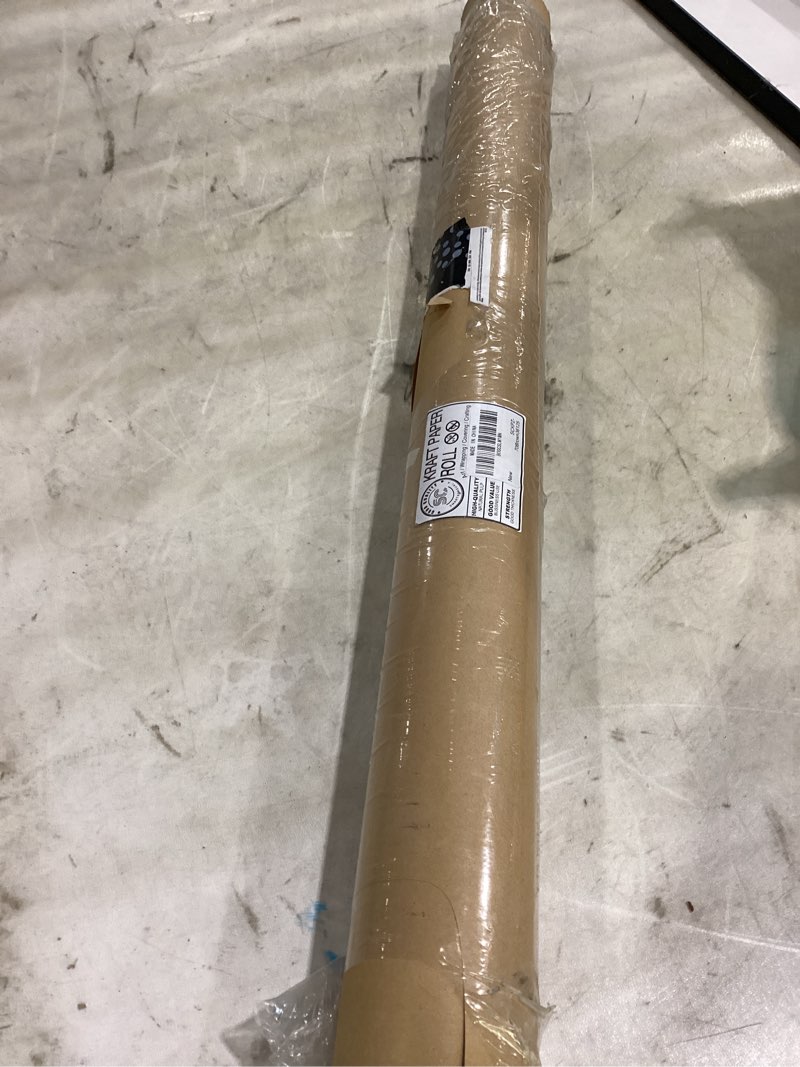 Condition photo showing Good Condition for smart&casual 36" x 1,500" (125') brown kraft craft paper roll for gift wrapping bulletin board bouquet flower kids art packing parcel table covering 70gsm 50lb (brown, 36" x 125') brown 36" x 1,500" ( 125ft )