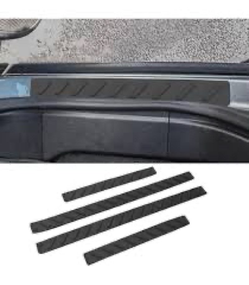 BIBLOZ ABS Material Door Sill Protector Compatible with Chevrolet Colorado(Crew Cab 5 ft) 2015 2016 