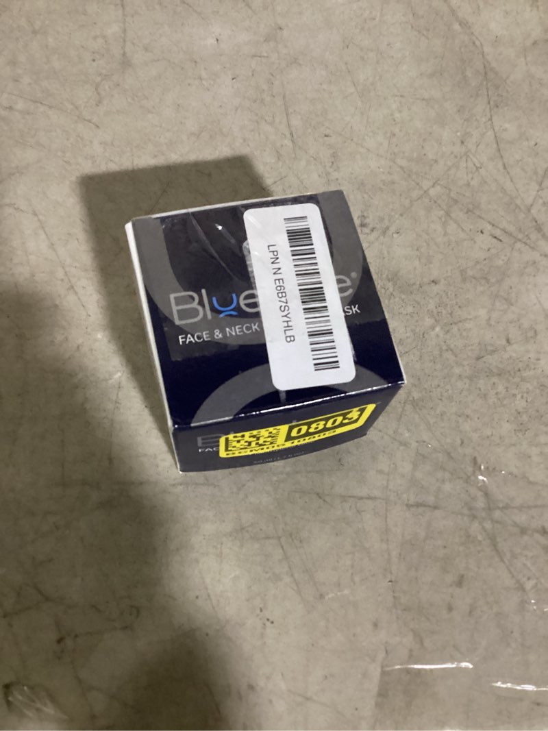 Condition photo showing New/Like New for bluelene face and neck remodel mask with methylene blue, growth factors, advanced peptides, niacinamide, cork oak, linseed, and edelweiss (50ml). suitable for sensitive skin.